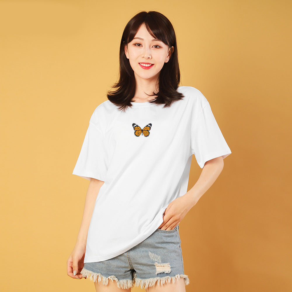 Butterfly Print Women T-shirt
