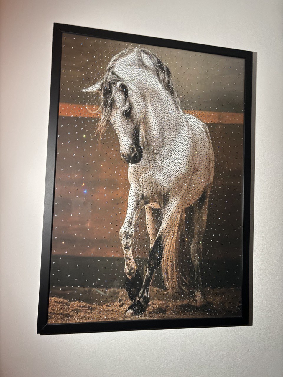 Leopard / Horse Portrait with Rhinestones Wall Posters