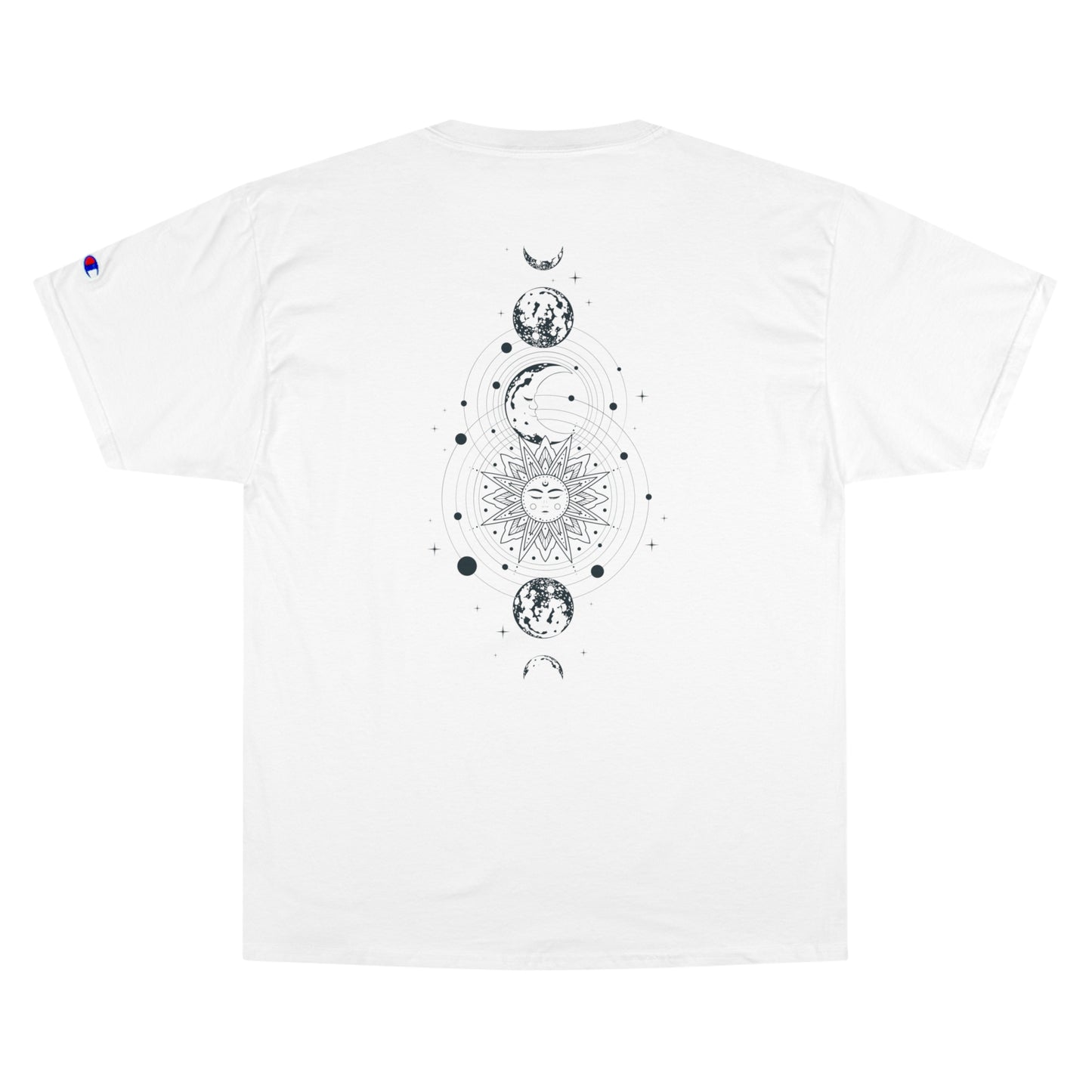 Mystical Moon and Sun Print Men Champion T-Shirt
