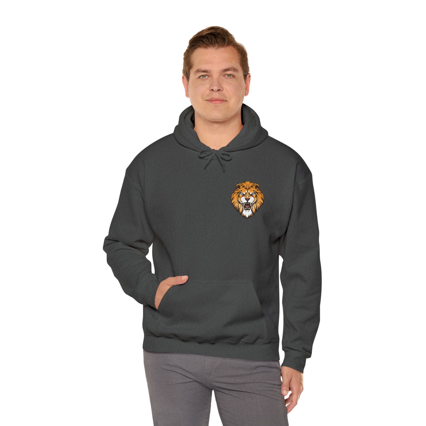 Lion Print Men's Hoodie: Roar Above Adversity