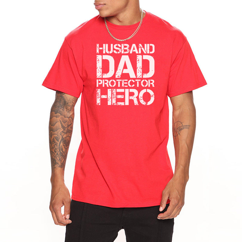 Husband, Dad, Protector, Hero Men's T-shirt