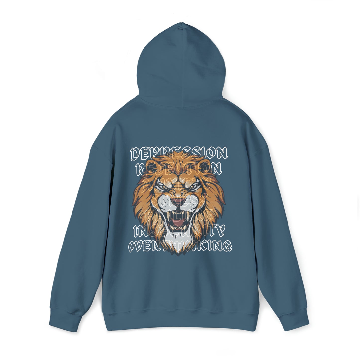 Lion Print Men's Hoodie: Roar Above Adversity