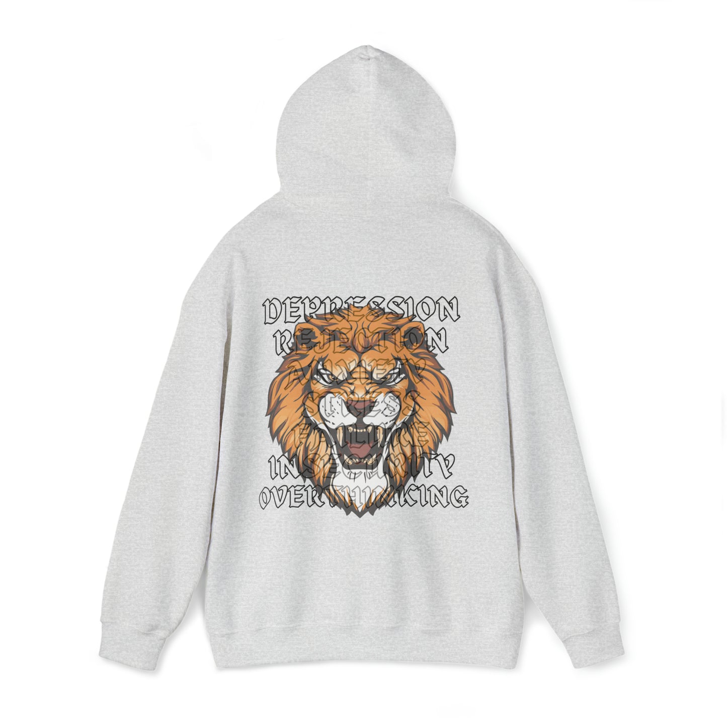 Lion Print Men's Hoodie: Roar Above Adversity