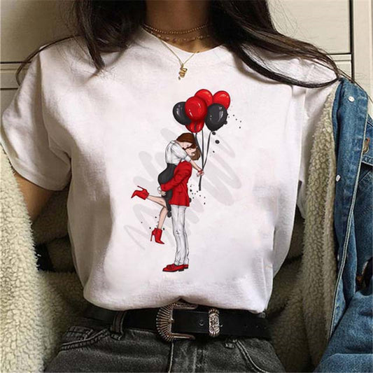 Balloon Print Women Tshirt